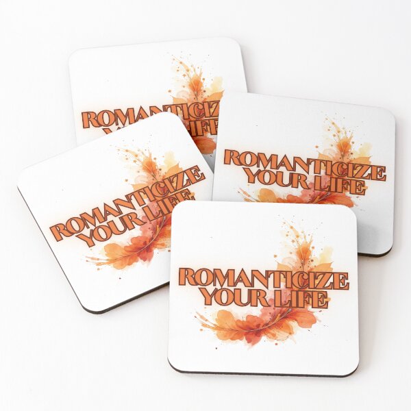 Item preview, Romanticize Your Life | Autumn Watercolor Quote | Mindful Living Gift designed and sold by TextMuse.