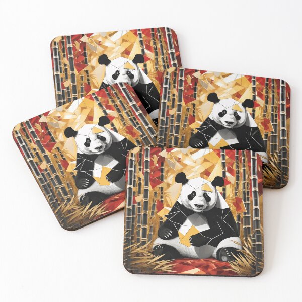 Item preview, Panda IV | Endangered Animal Species Abstract Geometric Art | Digital Wildlife Collection designed and sold by DinaMite-Art.