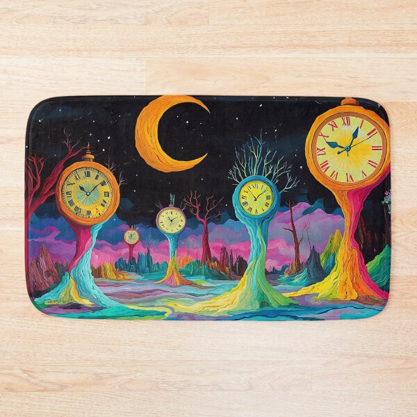 Item preview, Psychedelic Art: Vibrant Melting Clocks designed and sold by bapupa.