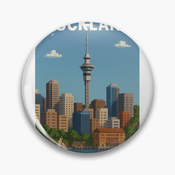 Item preview, Sky Tower and Ferry Building in Auckland New Zealand designed and sold by Places On Earth.