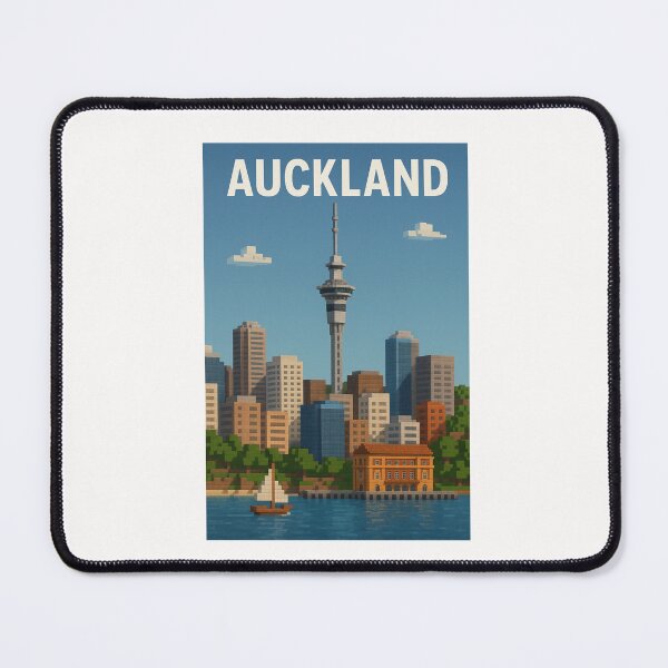 Item preview, Sky Tower and Ferry Building in Auckland New Zealand designed and sold by Places On Earth.