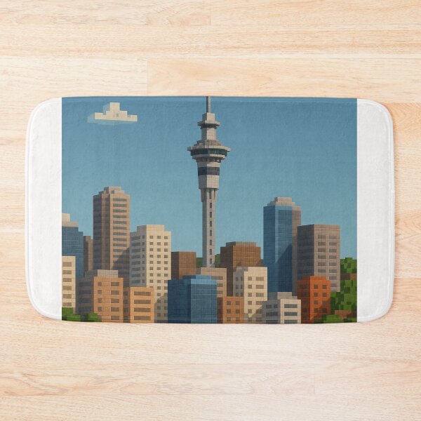 Item preview, Sky Tower and Ferry Building in Auckland New Zealand designed and sold by Places On Earth.