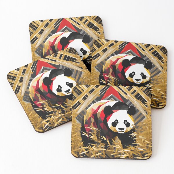 Item preview, Panda III | Endangered Animal Species Abstract Geometric Art | Digital Wildlife Collection designed and sold by DinaMite-Art.
