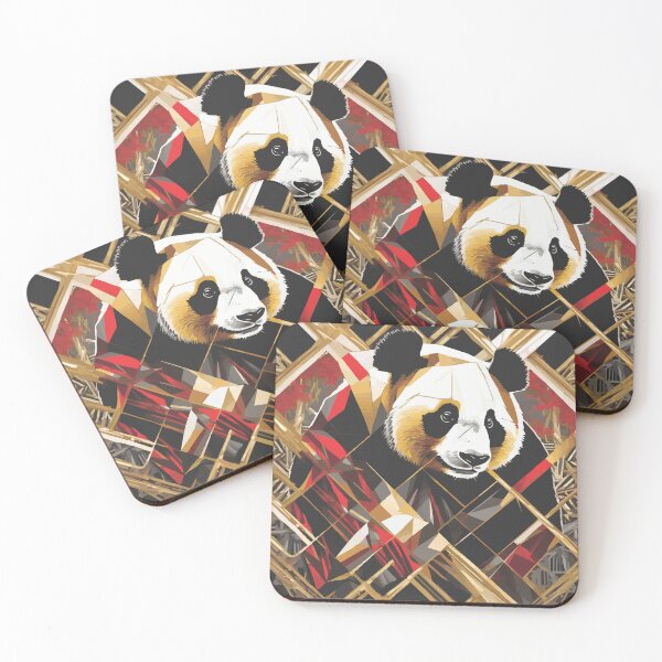 Item preview, Panda I | Endangered Animal Species Abstract Geometric Art | Digital Wildlife Collection designed and sold by DinaMite-Art.