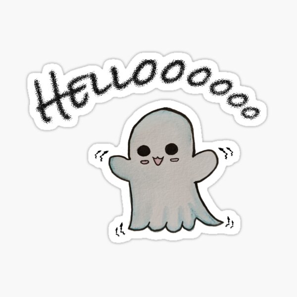 Helloooooo – Cute Handmade Ghost Vibes Sticker