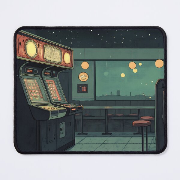 Item preview, Retrowave Art: Neon Arcade Diner Future Retro designed and sold by bapupa.
