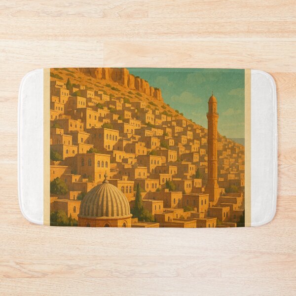 Item preview, Ancient Stone City of Mardin Türkiye with Dome and Minaret designed and sold by Places On Earth.