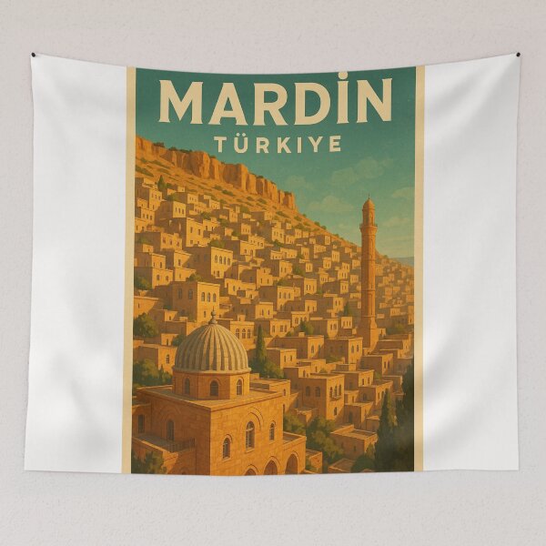 Item preview, Ancient Stone City of Mardin Türkiye with Dome and Minaret designed and sold by Places On Earth.
