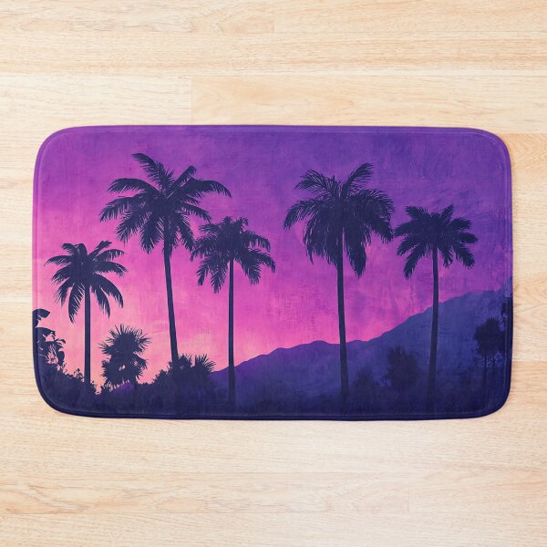 Item preview, Retrowave Art: Vaporwave Purple Sky Palm Trees designed and sold by bapupa.