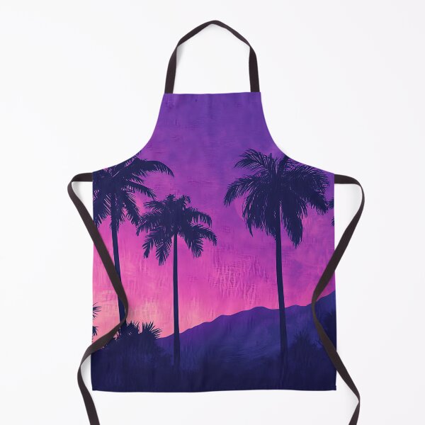 Item preview, Retrowave Art: Vaporwave Purple Sky Palm Trees designed and sold by bapupa.