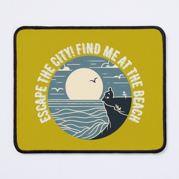 Item preview, More Comfortable on the Beach – AI Logo of People Relaxing by the Sea with Blurred City Text for Women’s Apparel & Accessories designed and sold by knalpot-design.