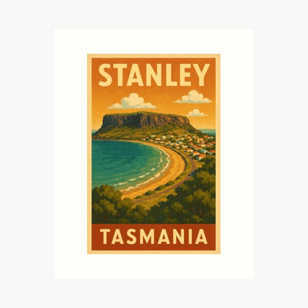 Item preview, Stanley Tasmania with The Nut and Coastal Village designed and sold by Places On Earth.