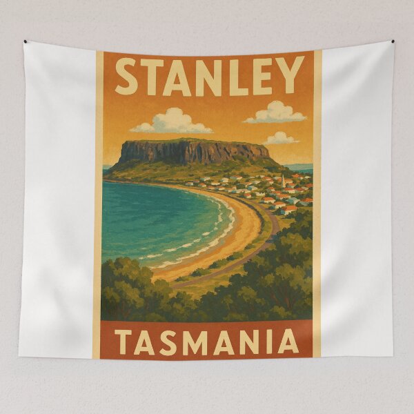 Item preview, Stanley Tasmania with The Nut and Coastal Village designed and sold by Places On Earth.