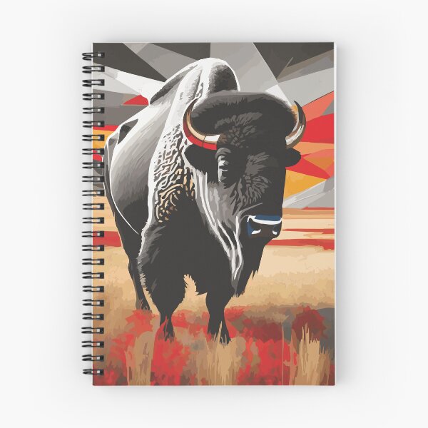 Item preview, Plains Bison IV | Endangered Animal Species Abstract Geometric Art | Digital Wildlife Collection designed and sold by DinaMite-Art.
