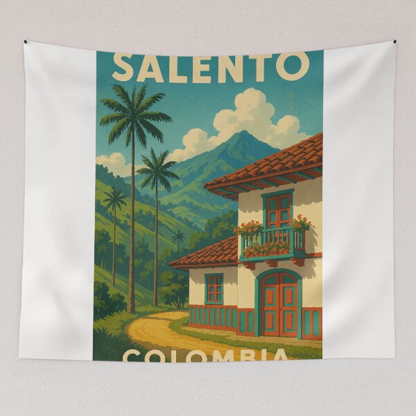 Item preview, Salento Colombia with Palm Trees and Mountain View designed and sold by Places On Earth.