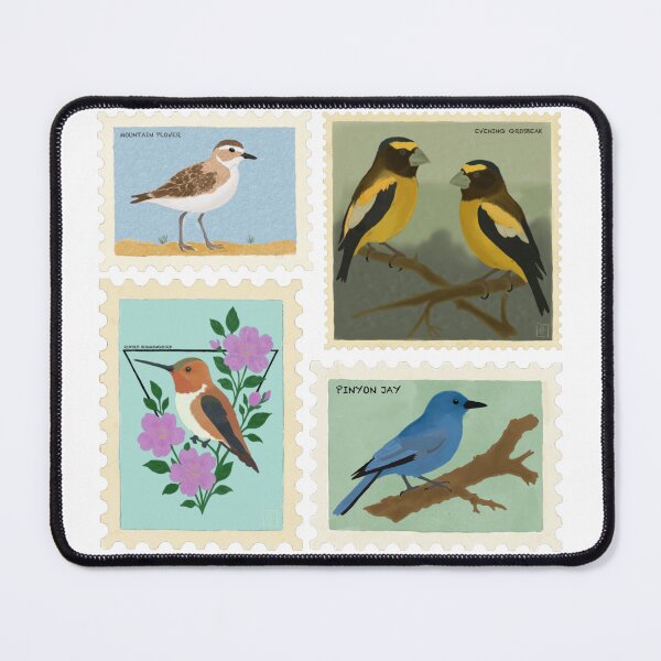 Item preview, Bird stamps designed and sold by PuffyFeathers.