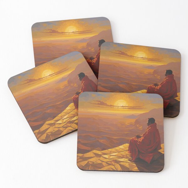 Item preview,  Realm of Burning Gold | Abstract African-Inspired Landscape Art | African Sunset designed and sold by DinaMite-Art.