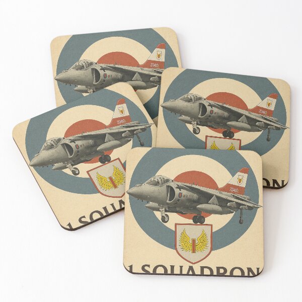 Item preview, 1 Squadron RAF Harrier Vintage Poster designed and sold by Airpower Art.