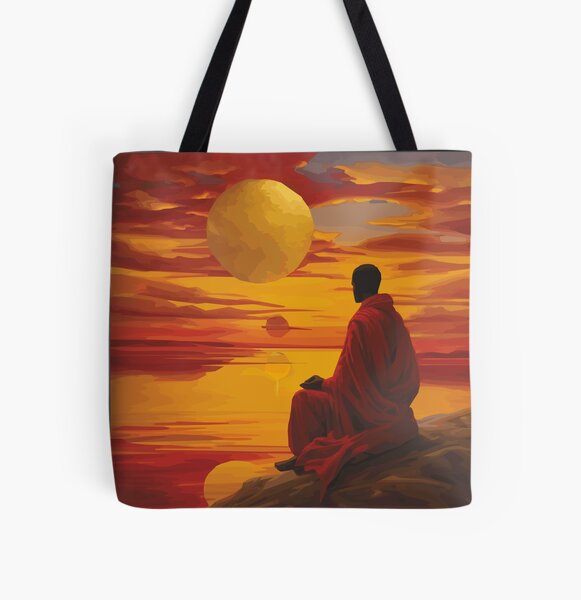 Item preview, Under the Embered Sky | Abstract African-Inspired Landscape Art | African Sunset designed and sold by DinaMite-Art.