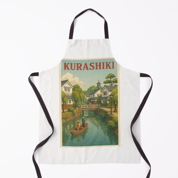 Item preview, Kurashiki Canal Japan with Stone Bridge and Willow Trees designed and sold by Places On Earth.