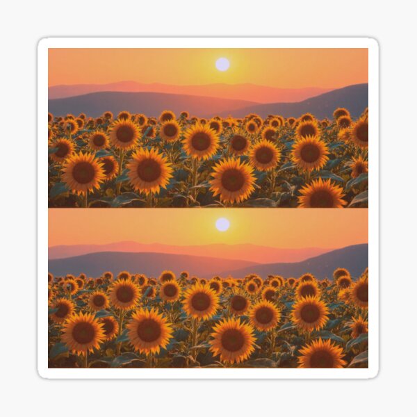 Sunflowers sunset gift Sticker
