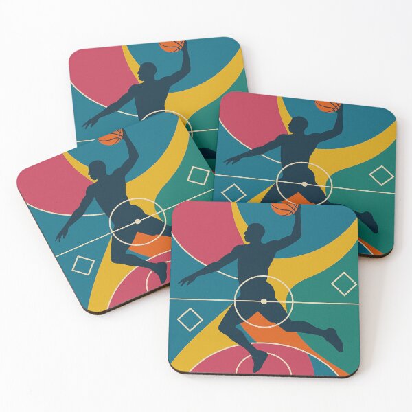 Item preview, Colorful basketball court artwork designed and sold by Sigtrix.