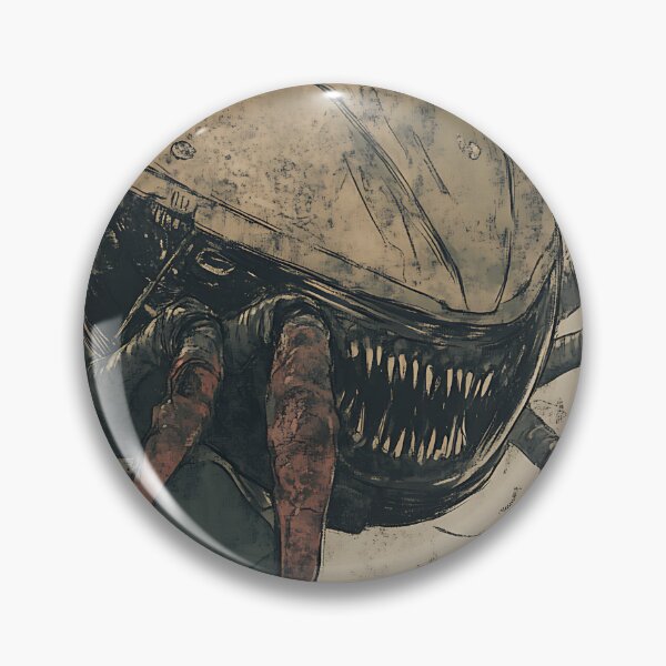 Item preview, Space Horror Art: Alien Parasite Crawling Shattered Visor designed and sold by bapupa.