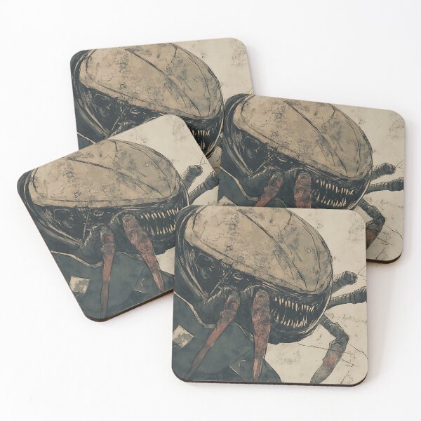 Item preview, Space Horror Art: Alien Parasite Crawling Shattered Visor designed and sold by bapupa.