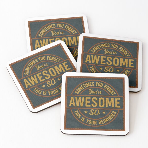 Item preview, You're Awesome Reminder Patch Style – Motivational Embroidered Quote Design designed and sold by Intrepid Media.
