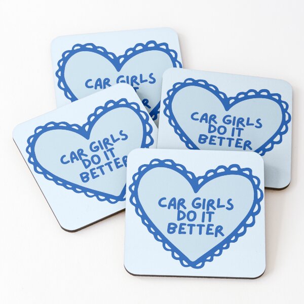 Item preview, Car Girls Do It Better Blue Heart designed and sold by boostedbutterflies.