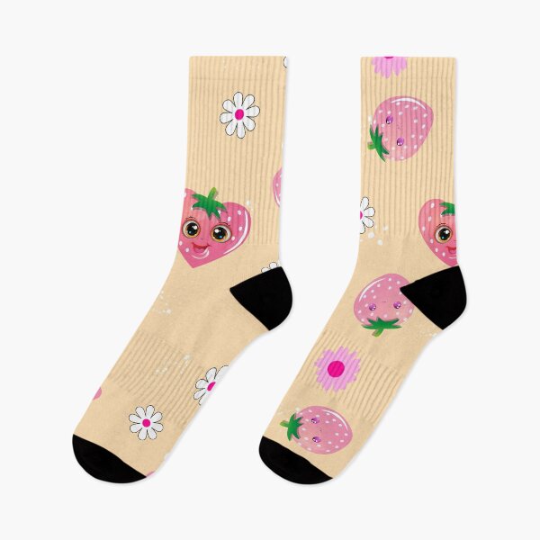 Item preview, Cute smiling kawaii strawberries designed and sold by hateeyes.