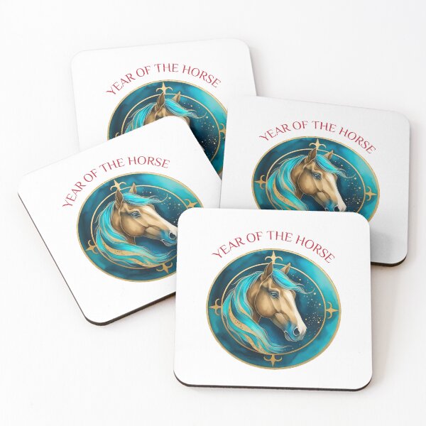 Item preview, Blue Dreamy horse version 7-Year of the horse 2026- Chinese Zodiac Theme-white Background designed and sold by CosmicNook1.
