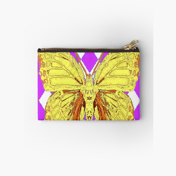 Item preview,   YELLOW MONARCH BUTTERFLY  PURPLE-ORANGE HARLEQUIN PATTERN designed and sold by sharlesart.