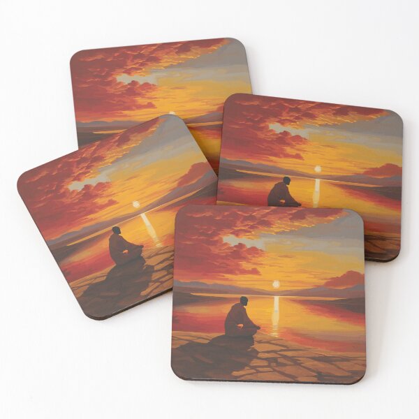 Item preview, Echoes of Ancestral Light | Abstract African-Inspired Landscape Art | African Sunset designed and sold by DinaMite-Art.