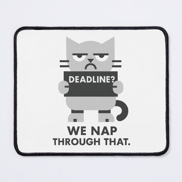Item preview, Deadline? We Nap Through That – Funny Laptop Sleeve for Introverts – Minimalist Humor Design designed and sold by JustMeditateIt.