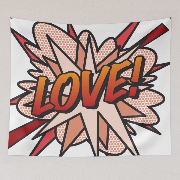 Item preview, LOVE Comic Book Pop Art Modern Fun Graphic designed and sold by theimagezone.