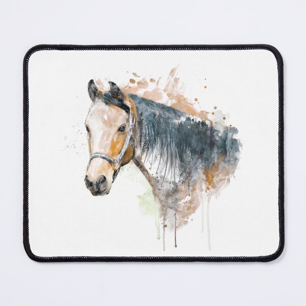 Item preview, Brown Horse Watercolor Portrait designed and sold by caracatita75.