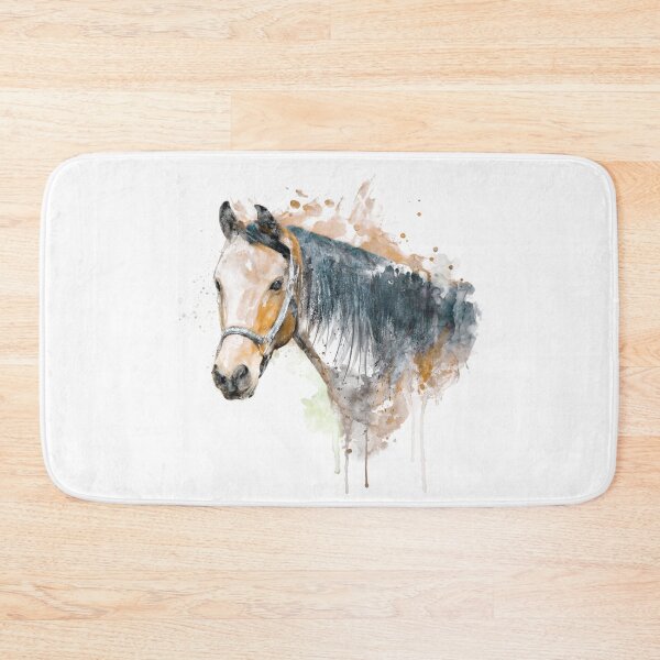 Item preview, Brown Horse Watercolor Portrait designed and sold by caracatita75.