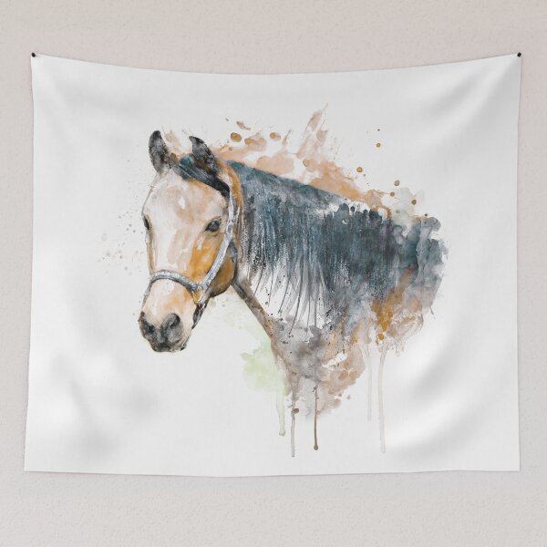 Item preview, Brown Horse Watercolor Portrait designed and sold by caracatita75.