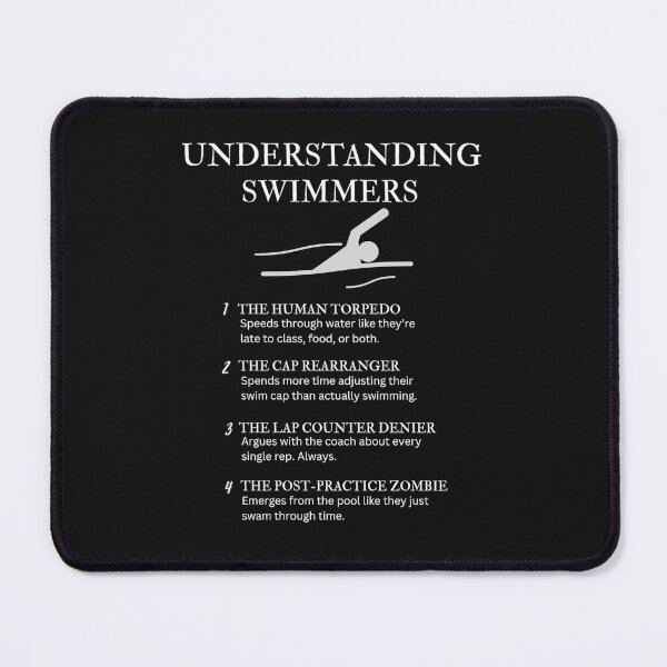 Item preview, Understanding Swimmers – Funny Chlorine Life Humor – Black designed and sold by PsyFlow35.
