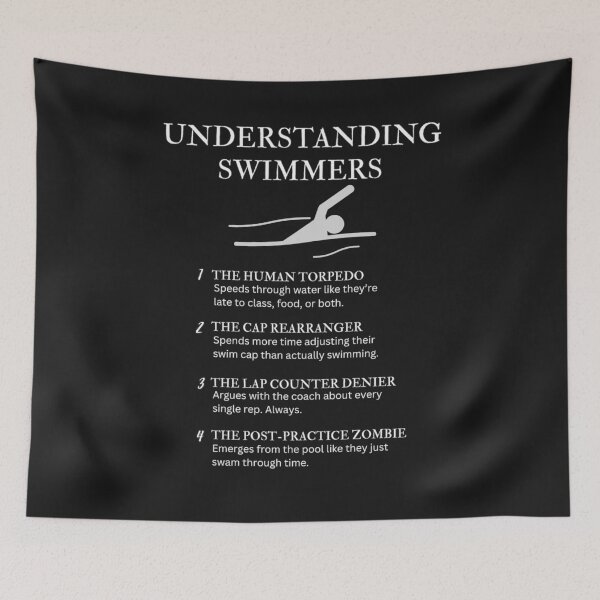 Item preview, Understanding Swimmers – Funny Chlorine Life Humor – Black designed and sold by PsyFlow35.