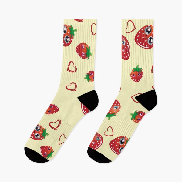 Item preview, Cute smiling kawaii strawberries designed and sold by hateeyes.