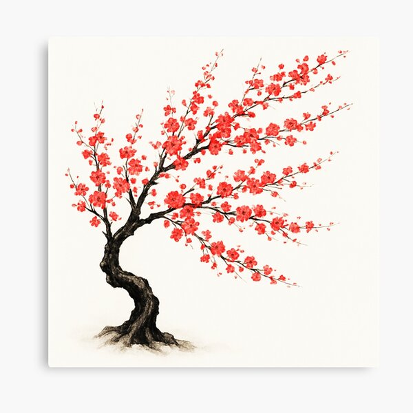 Item preview, Elegant Sakura Blossom – Minimalist Cherry Tree Art designed and sold by JSDESIGN888.