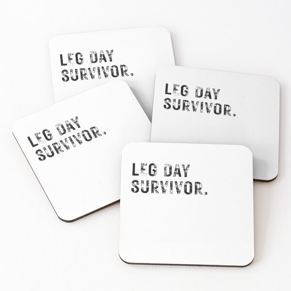 Item preview, Leg day Survivor Slogan for Gym Fitness Fans designed and sold by Unique Egg.