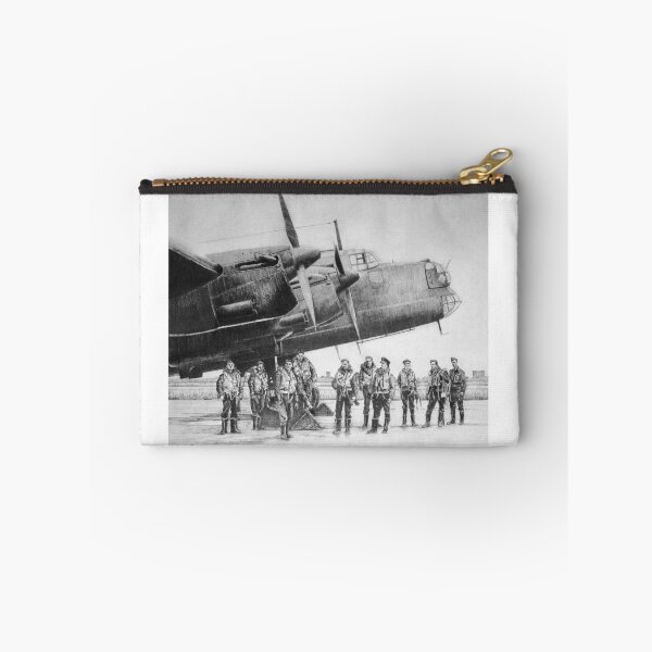 Artikelvorschau, Besatzung eines Halifax-Bombers der RAF aus dem 2. Weltkrieg. entworfen und verkauft von Paul Rowland.