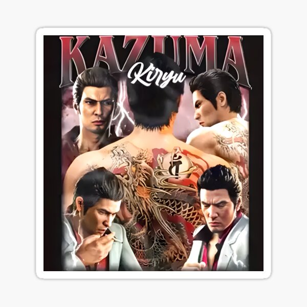 Item preview, Kiryu Kazuma Yakuza Collage designed and sold by MerikuroCreates.