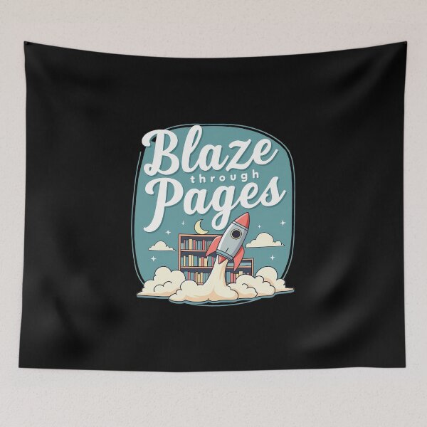 Item preview,  Blaze Through Pages – Rocket-Powered Book Lover Design designed and sold by Jason123za.