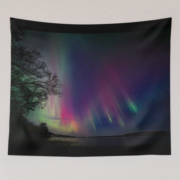Item preview, Northern Lights glowing over the Ottawa river designed and sold by James Cumming.