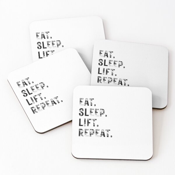 Item preview, Eat. Sleep. Lift. Repeat. Slogan for Gym Fitness Fans designed and sold by Unique Egg.