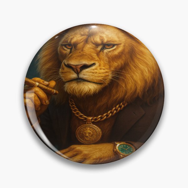 Item preview, Boss lion with cigar and laptop designed and sold by ChaosZon3.